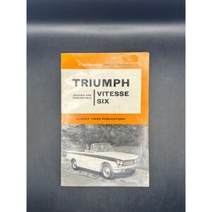 Triumph Vitesse Six Saloon Convertible Handbook 1965 Motor Manual